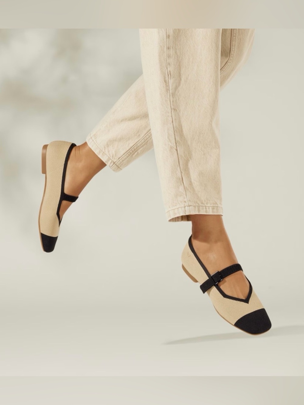 Vivaia Square-Toe Mary Janes - Size 37.5 US 7